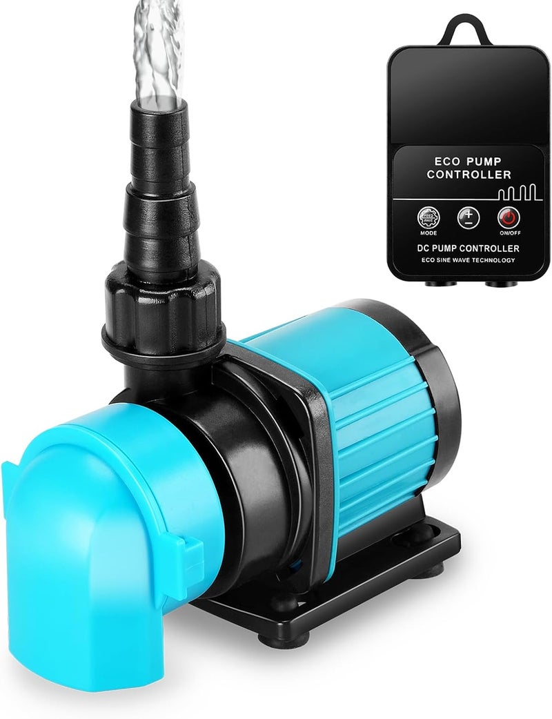 JEREPET 320GPH Mini Aquarium DC Water Pump with Controller, DC24V 12W Submersible Return Pump for Fish Tank,for 20g to 50g nano desktop Aquariums,Fountains,Sump,Hydroponic - Image 1